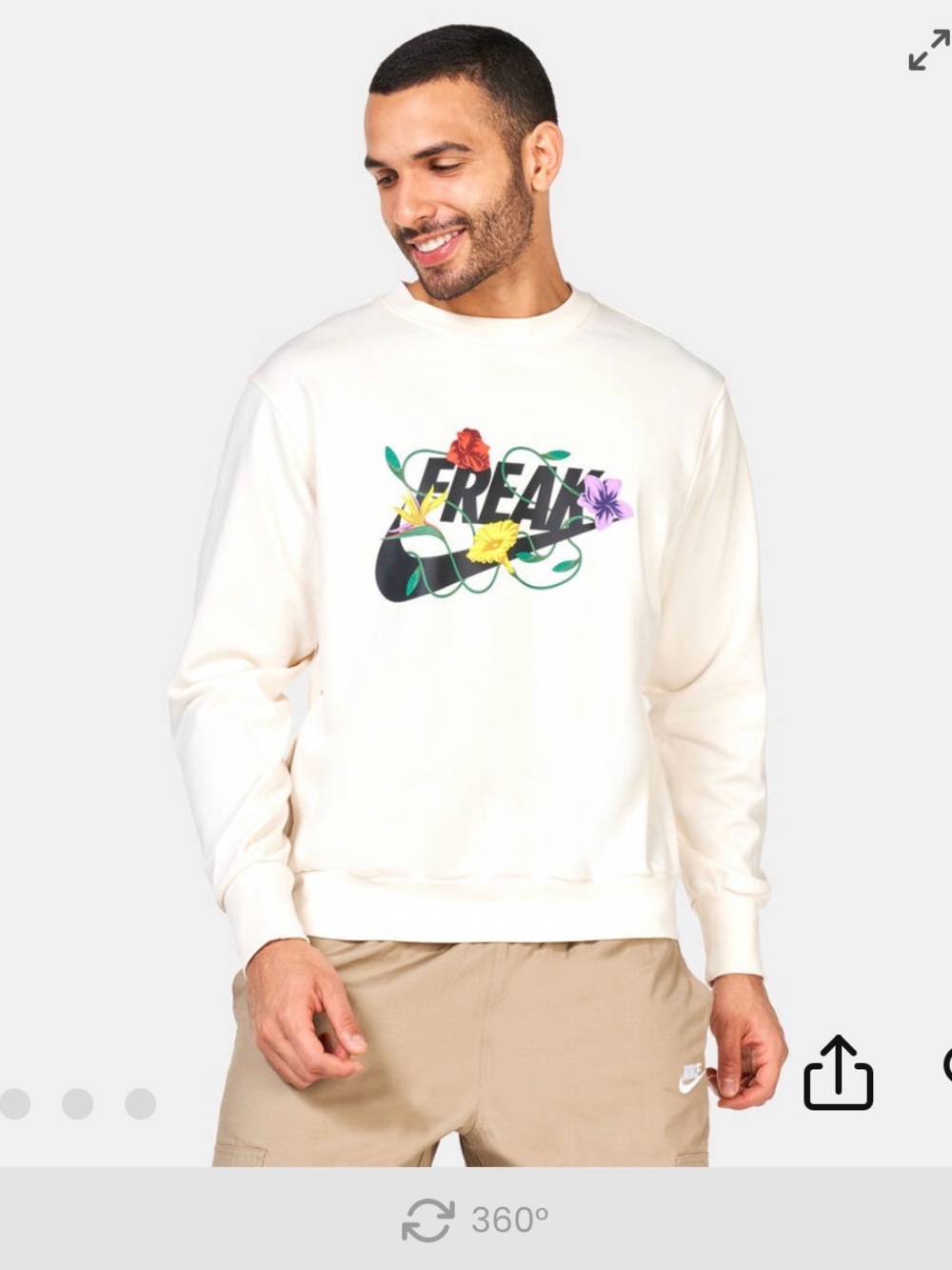 Nike Men’s Giannis Greek Freak Crewneck Sri-FIT Sweatshirt US L EUC
